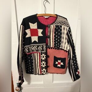 Vintage Sandy STARKMAN STARS STRIPES & EAGLES BUTTON FRONT COTTON
JACKET